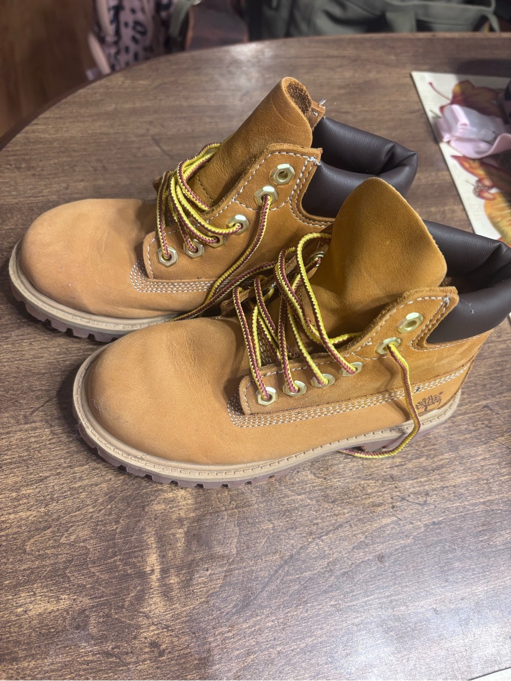 Timberland Wheat/Tan Kids Lace-Up Work Boots
